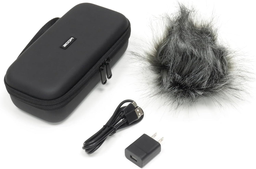 Zoom H6essential 6-Track 32-Bit Float Portable Audio Recorder Bundle with APH-6e H6essential Accessory Pack with Hairy Windscreen, Padded Shell Case, AC Adapter, & USB C-Cable (H6e + APH6E Bundle)