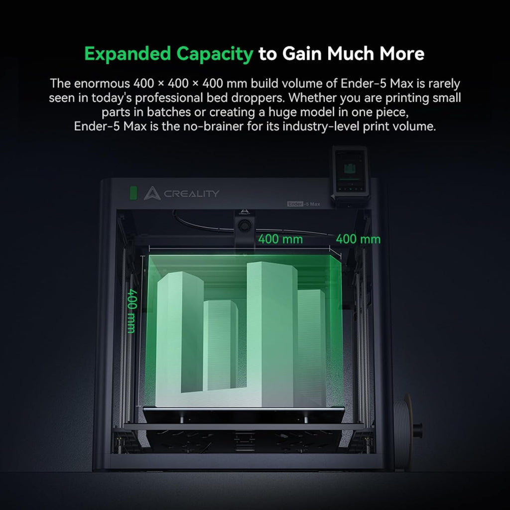 Creality Ender-5 Max 3D Printer, Large Build Volume 400 * 400 * 400mm, Up to 700mm/s Printing Speed, X-axis with Linear Rail & Dual Z-axis Motors, Creality OS Smart Control for Print Farm