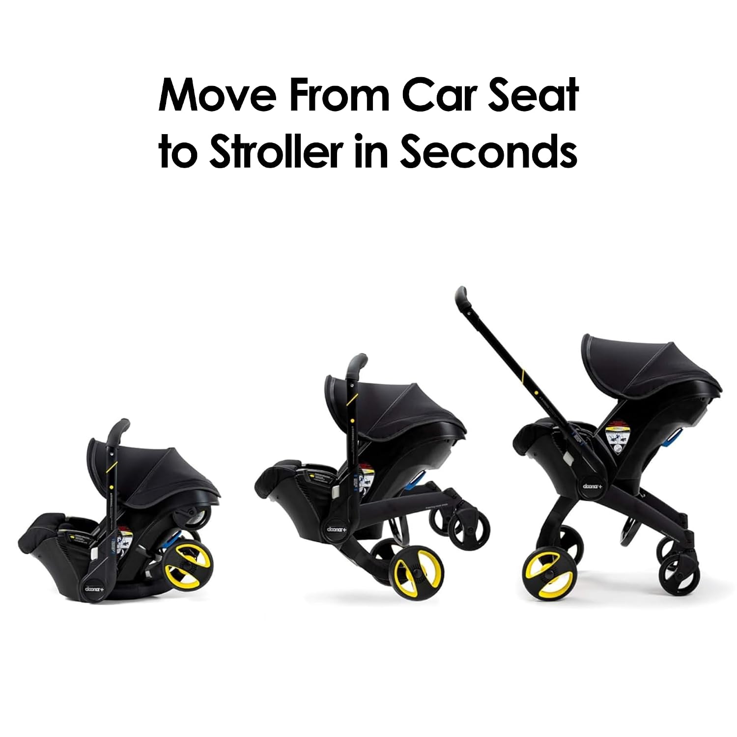 Doona Car Seat & Stroller, Midnight Edition - All-in-One Travel System