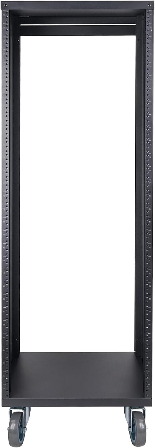 Sound Town 30U Universal Steel Rack, w/ 3' Locking Casters, Vented Side Panels for Audio Video, Server and Network Equipment (STRK-M30U)
