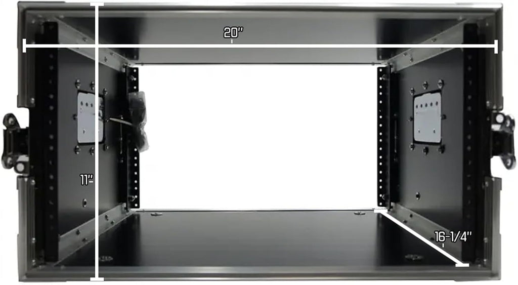Harmony Audio Cases HC6UAD DJ Flight Amp 6U Rack Space Road Travel Amplifier Case