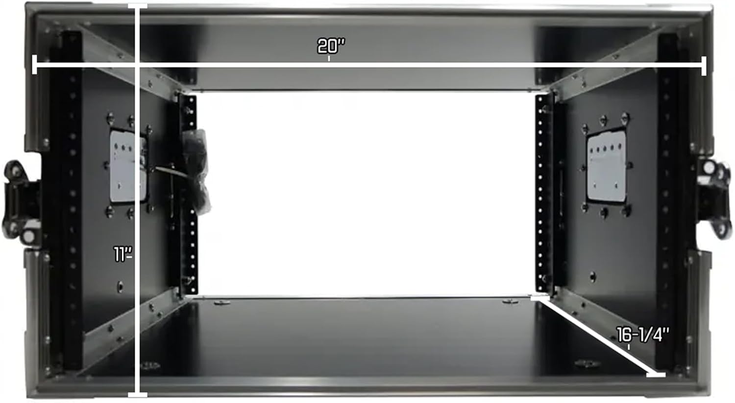 Harmony Audio Cases HC6UAD DJ Flight Amp 6U Rack Space Road Travel Amplifier Case