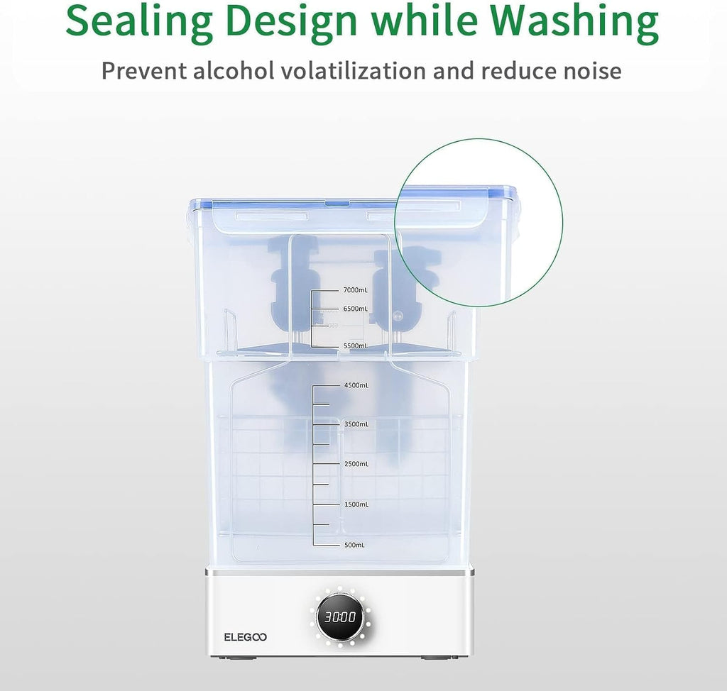 ELEGOO Mercury X Bundle Wash and Cure Station Set, Newly Design Separate Washing Machine and UV Resin Curing Machine for LCD/DLP/SLA Saturn Mars Photon S Photon Mono 3D Printed Models