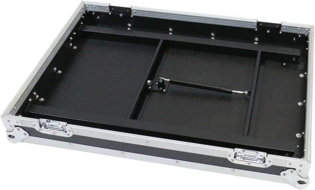 OSP Cases | ATA Road Case | 16-Space Amp Rack | 20' Deep | Standing Lid Table | RC16U-20SL