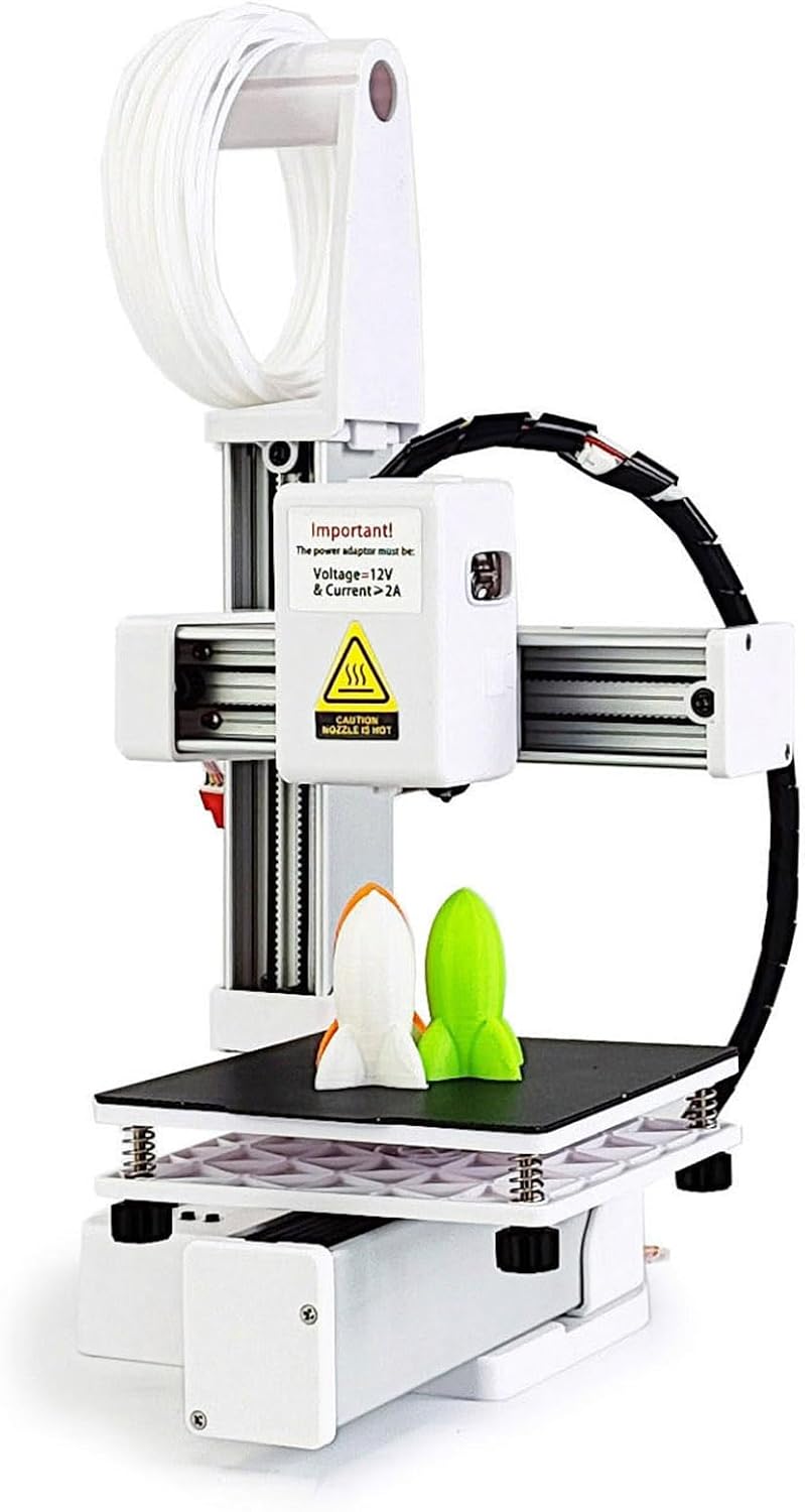 Small 3D Printer, Precision 3D Printer for Beginners Frequency Division Multiplexing Compact inch Printing Size with All Metal Nozzle for PLA TPU Filaments (US Plug)