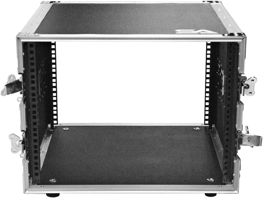 Seismic Audio - SATAC8U - Heavy Duty 8 Space ATA Rack Case - 8U PA DJ Amplifier Flight Road Case - Pro Audio DJ Rack
