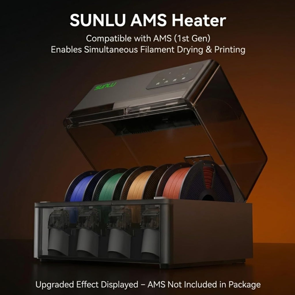 Sunlu AMS Heater Upgrade for Bambu Lab AMS,Add Active Drying Function to Your AMS,Prevent Wet 3D Printer Filament & Clogs,Enables Drying while Printing,Easy Plug & Play Installation (AMS Not Included)