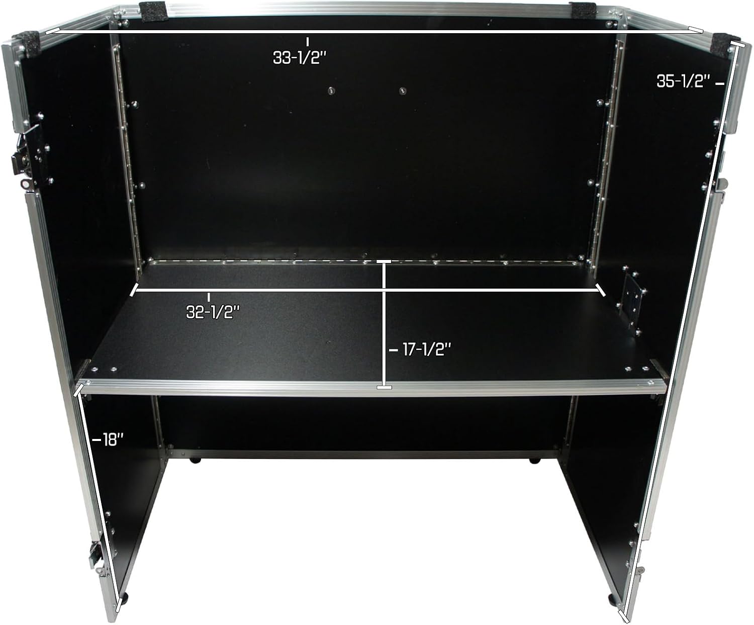 Harmony Audio Case HCSTAND36 DJ 36' x 33' Fold Out Station Stand Compatible with Full Size Coffin