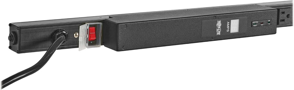 Tripp Lite 1.9kW Metered PDU 20A with Isobar Surge Protection, 3840 Joules, 120V, 28 Outlets Standard NEMA 5-15/20R, 15 ft. Power Cord (L5-20P), 0U Vertical Rackmount, 2-Year Warranty (PDUMV20-ISO)