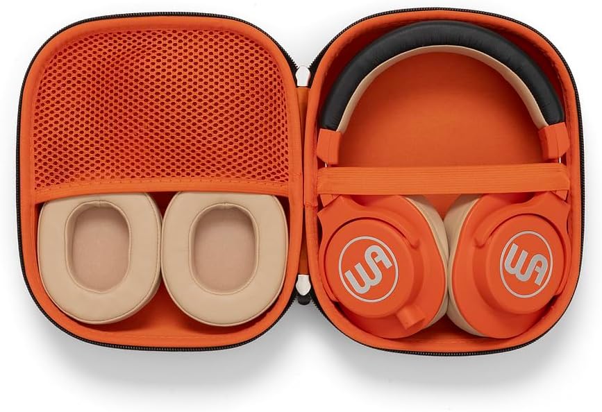 Warm Audio WA-HRT Headroom, Closed Studio Headphones (45 mm Neodymium Driver, Interchangeable Ear Pads, for Monitoring & Recording), Orange