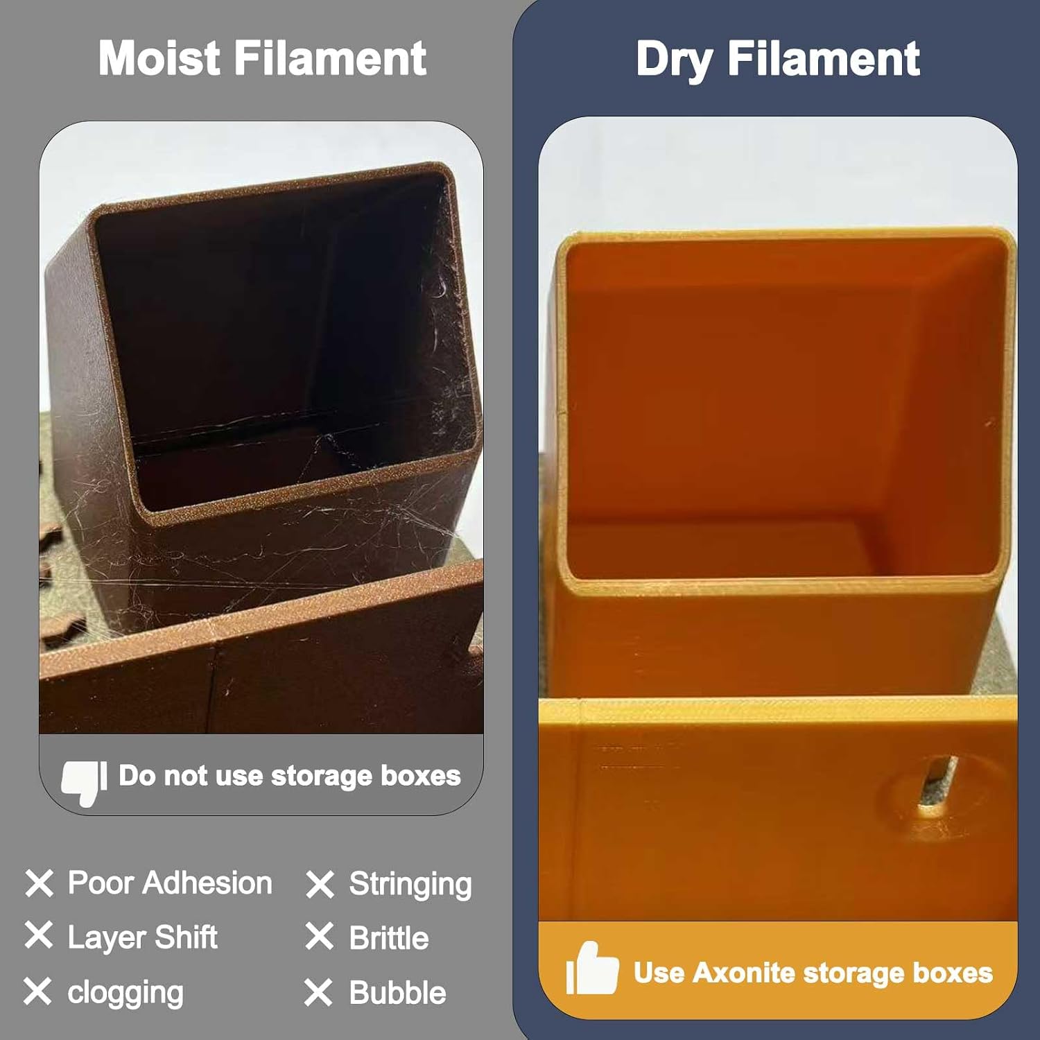 3D Printer Filament Storage Box, 6 Spool Capacity, Air Tight Dry Box with Humidity Control (20%-25% RH), Transparent Glass & Aluminum Alloy, Noiseless & Stackable Design for PLA/ABS/PETG