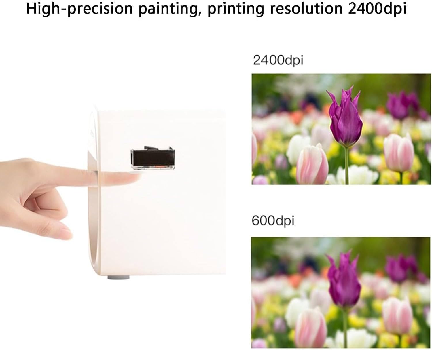 Digital Mobile Nail Art Printer, 3D Smart Nail Painting Machine, Support WiFi/DIY/USB, 2400Dpi Printing Resolution, for Kid/Nail Studio/Manicurist/Nail Lovers