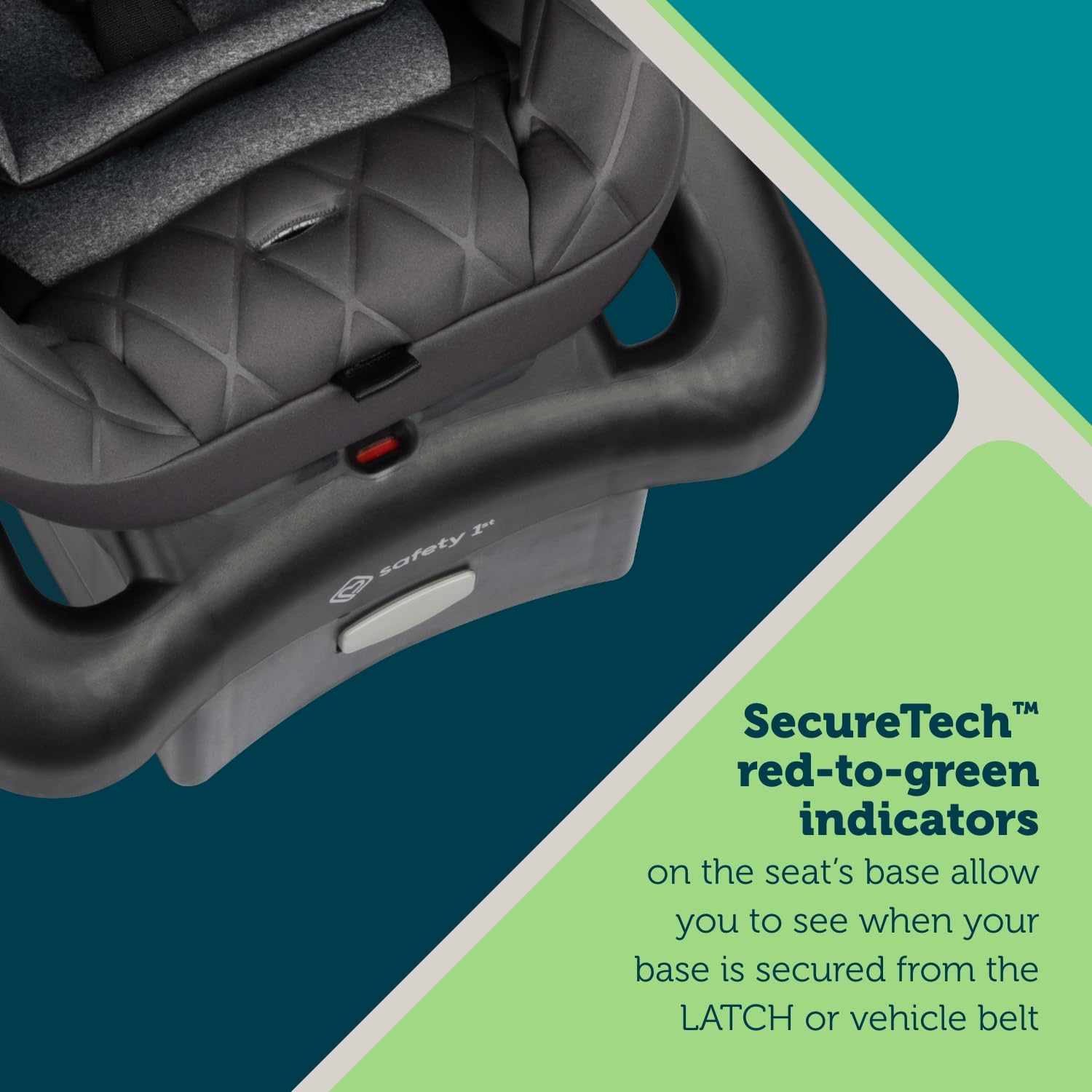 Safety 1st onBoard™ Insta-Latch™ DLX Infant Car Seat with Base, Baby Car Seat for 4-30 lbs., Rear Facing Car Seat, Ironbark