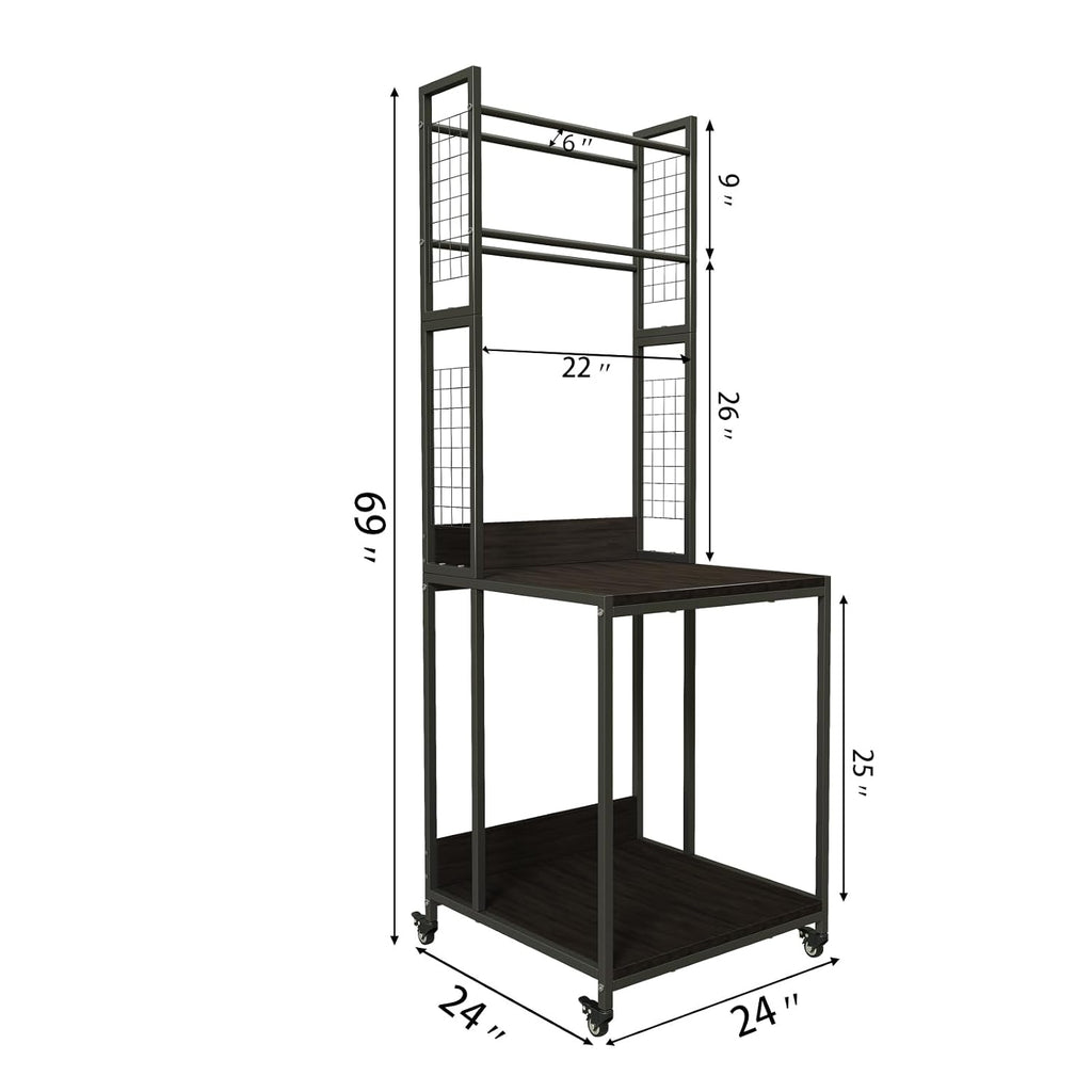 3D Printer Stand with Double Layer 3D Printer Filament Storage Rack, TR22 Heavy Duty Mobile Printer Table with Wheels for Studio Office Storage and Organization