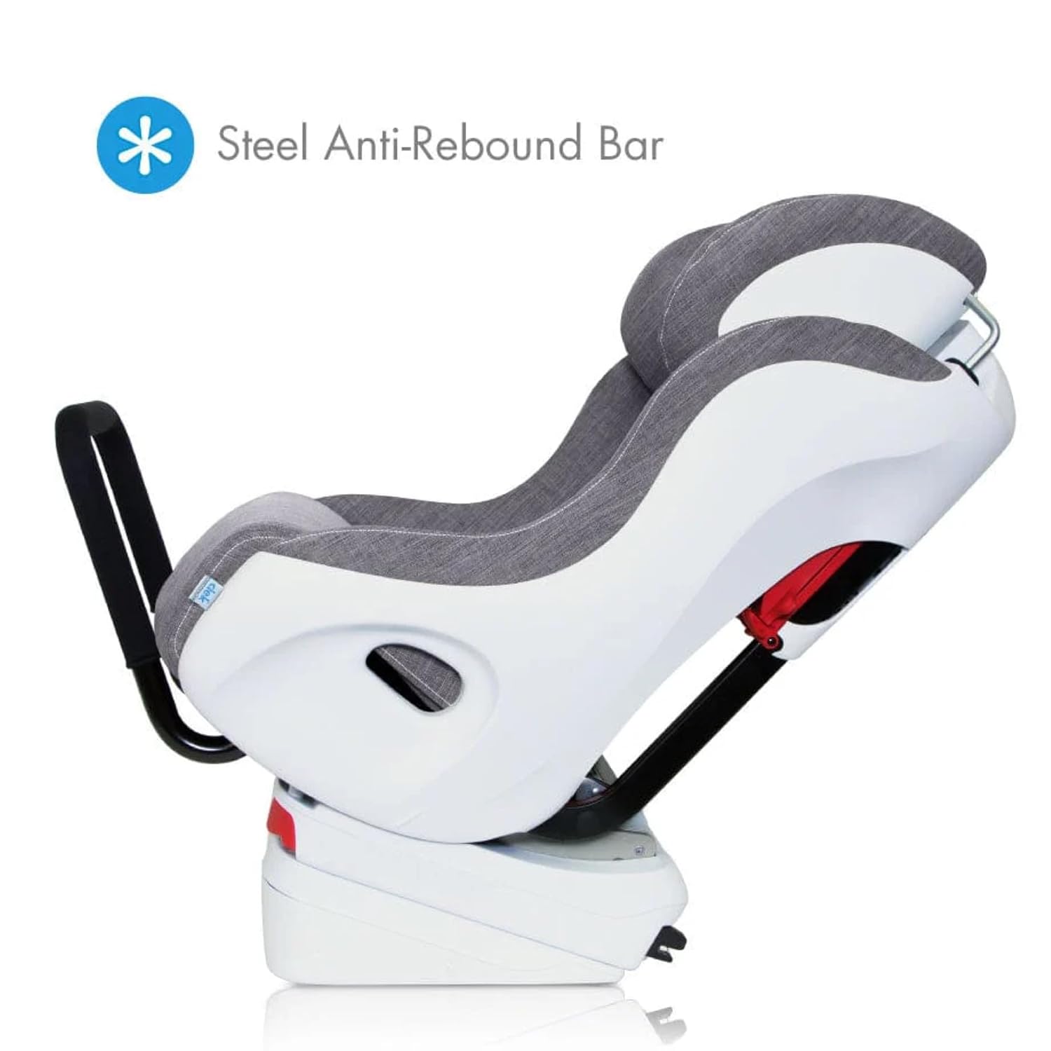 Clek Foonf Convertible Car Seat with Rigid Latch System, Crumple Zone Safety System, Adjustable Headrest, Reclining Design, Anti-Rebound Bar & Flame Retardant-Free (Highlands Ziip)