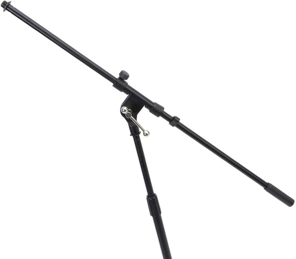 On-Stage MSP7706 Euro Boom 6 Mic Stands w/Travel Bag (For Vocal and Instrument Microphones, Height-Adjustable, Rugged, Lightweight, Steel, Standard Threading, Folding Tripod, Durable, Black)