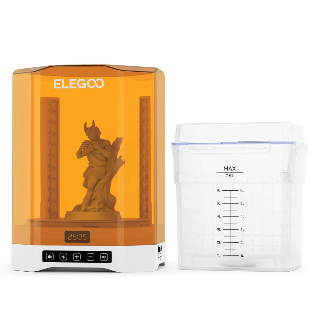 ELEGOO Mercury Plus 3.0 Wash and Cure Station, UV Curing Resin, Large Capacity of 7.5L for MSLA SLA DLP 3D Printer Saturn Mars