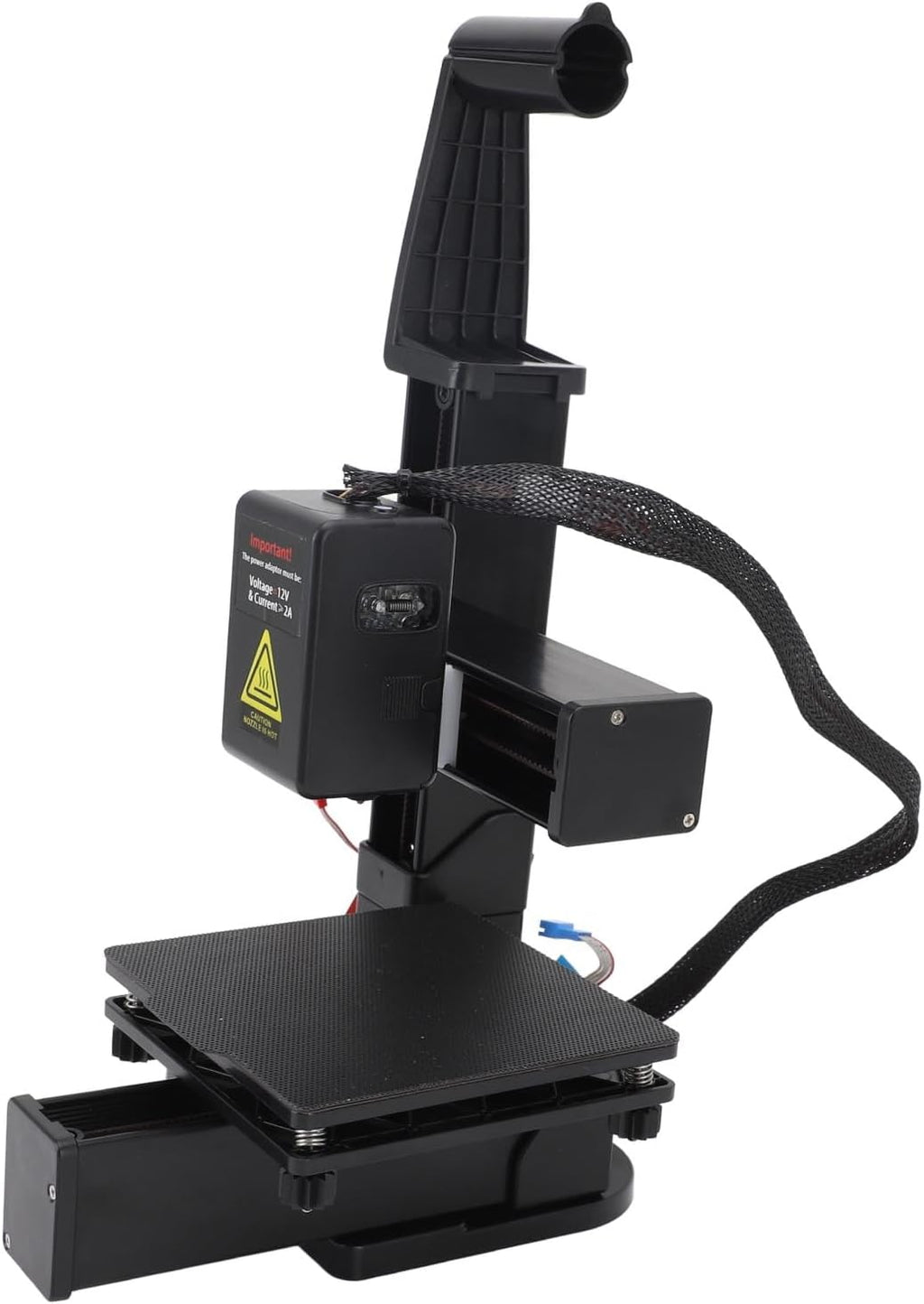 FDM Mini 3D Printer for Beginners, Compact 3D Printing Machine with High Accuracy Fast Heating, Quick Assembly, Easy for Kids, Print Size 4 x 4 x 4 Inch (Black)