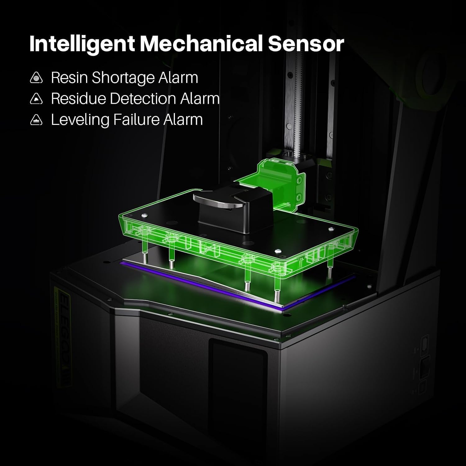 ELEGOO Saturn 4 12K Resin 3D Printer, 10 Inch Mono LCD Resin Printer with Intelligent Mechanical Sensor, Automatic Leveling, Large Printing Size of 218x122x220 mm³/ 8.62 x 4.84 x 8.66 inches