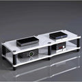 Audio Rack 1/2/3/4 Tier Stereo Rack Audio Equipment Rack Audio Stereo Shelf Wooden HiFi Rack Audio-Video Shelving Shock-Absorbing(Wei�,2 Tier)