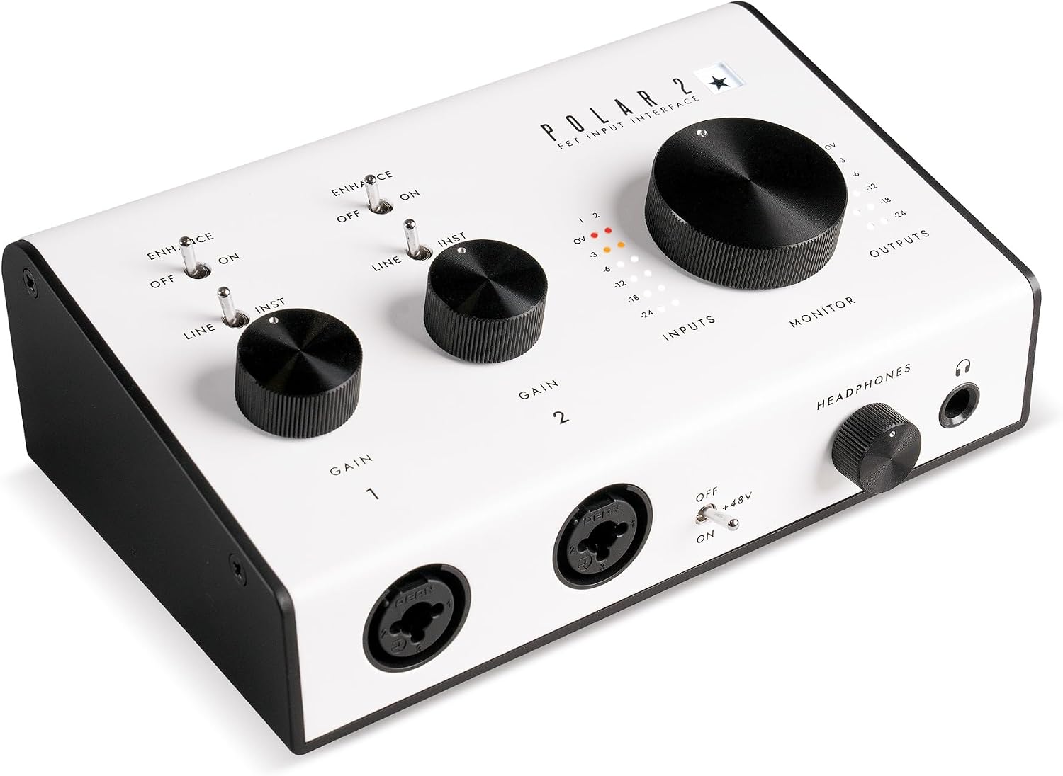 Blackstar Polar 2 - 2 Channels 2-in/4-out USB-C Guitar Audio Interface w/ 2 Microphone Preamps and Headphone Output