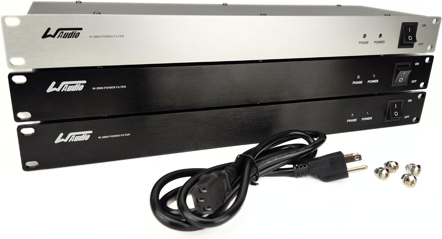 WAudio 1U Rackmount Power Conditioner - AC Noise Power Filter, Mains Purifier with Surge Protection (Silver)