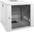Tecmojo 9U Wall Mount Rack Network Cabinet for 19' IT Equipment,with Lockable Glass Door and Side Panels,Cooling Fan,17.7inch Depth,White,Computer/Electronics Equipment Data Rack