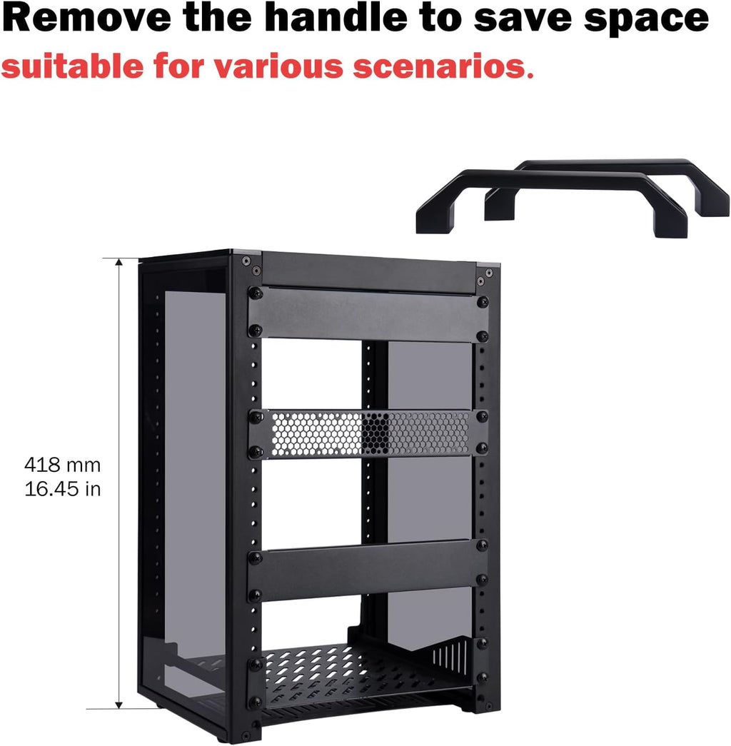 GeeekPi 8U Server Cabinet, 10 inch Server Rack for Network, Servers, Audio, and Video Equipment, DeskPi RackMate T1 Rackmount, 7.87 inch Depth
