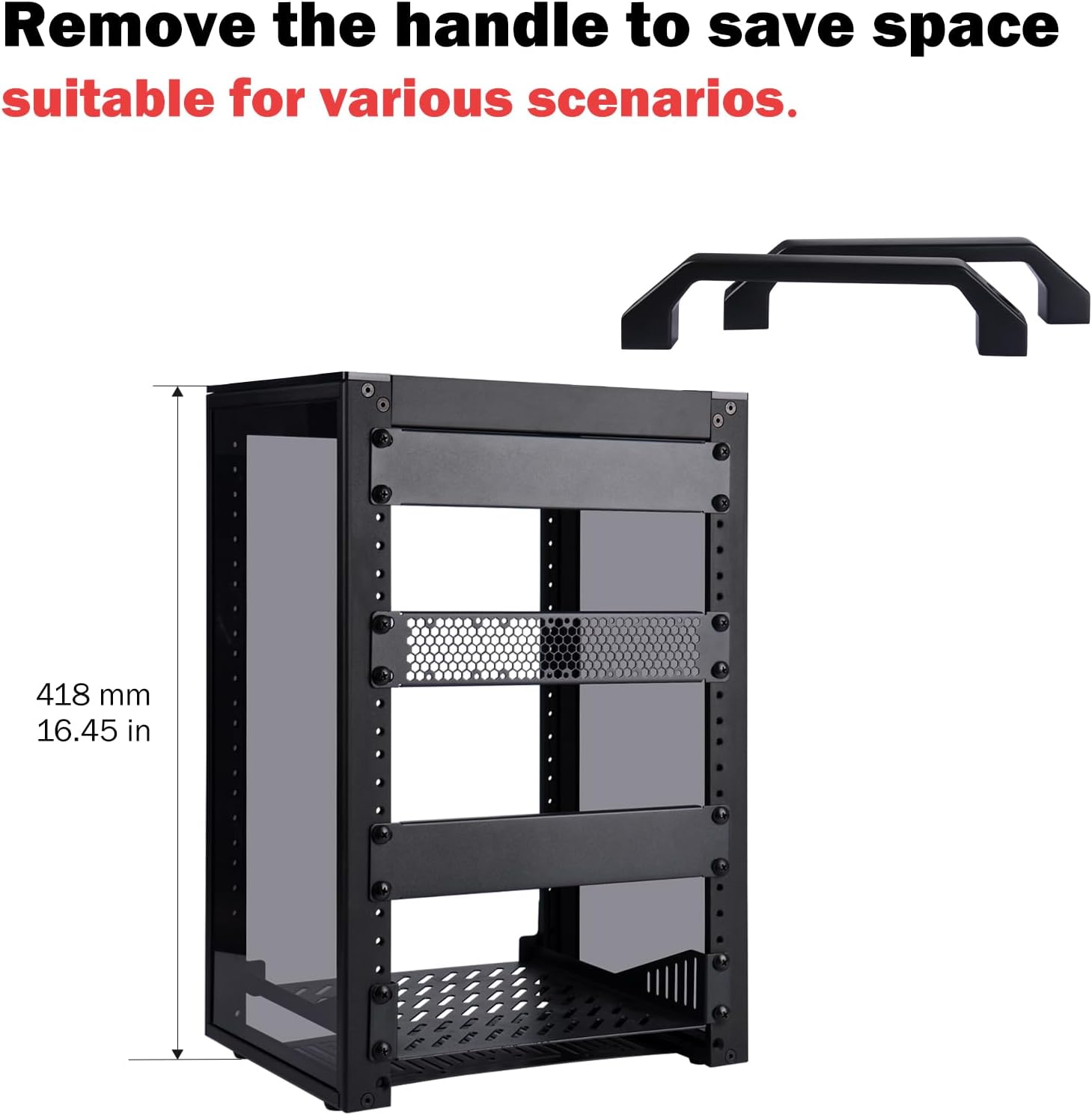 GeeekPi 8U Server Cabinet, 10 inch Server Rack for Network, Servers, Audio, and Video Equipment, DeskPi RackMate T1 Rackmount, 7.87 inch Depth