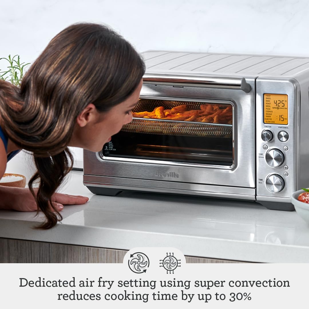 Breville BOV860NRE Smart Oven Air Fryer and Convection Oven, Metallics, Noir
