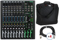 Mackie ProFX12v3 12-Channel Professional Mixer with Built-In Effects, USB Interface, Gig Carry Bag, and XLR Microphone Cables for Live Sound, Recording, Streaming, and Podcasting