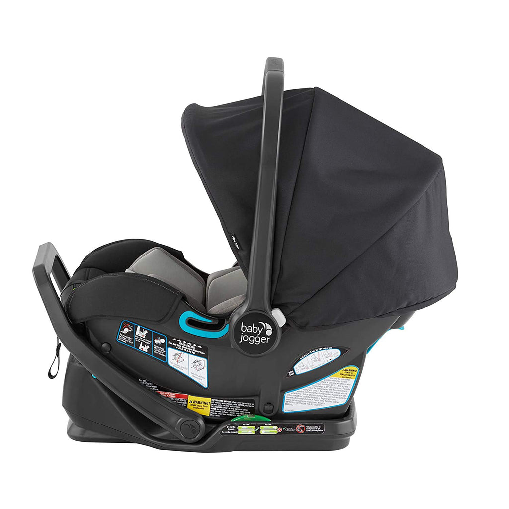 Baby Jogger® City Go 2 Infant Car Seat, Baby Travel Car Seat, Included RapidLock Carseat Base, Pike Exclusive Includes Leatherette Handlebar and Premium Fabrics, Slate