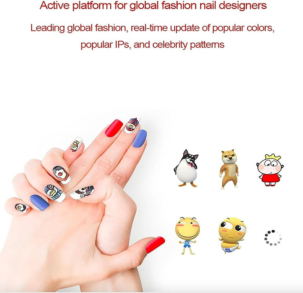 Digital Mobile Nail Art Printer, 3D Smart Nail Painting Machine, Support WiFi/DIY/USB, 2400Dpi Printing Resolution, for Kid/Nail Studio/Manicurist/Nail Lovers