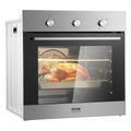 VEVOR Single Wall Oven, 2.68 Cu.Ft Electric Wall Ovens with Timer, 24' Built-in Electric Wall Oven with 6 Cooking Functions, Mechanical Knob Control Convection Wall Oven with Baking Rack and Tray
