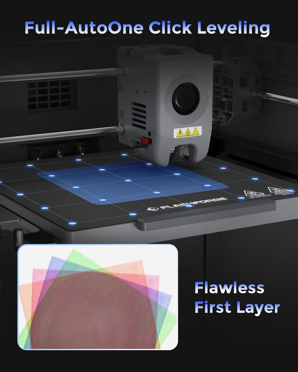 FLASHFORGE AD5M Pro 3D Printer, CoreXY 600 mm/s Printing Speed, 0.4 & 0.6mm 3s Quick-Swap 280°C Nozzles, 1-Click Auto Leveling, Fully Enclosed, 220×220×220mm Build Volume