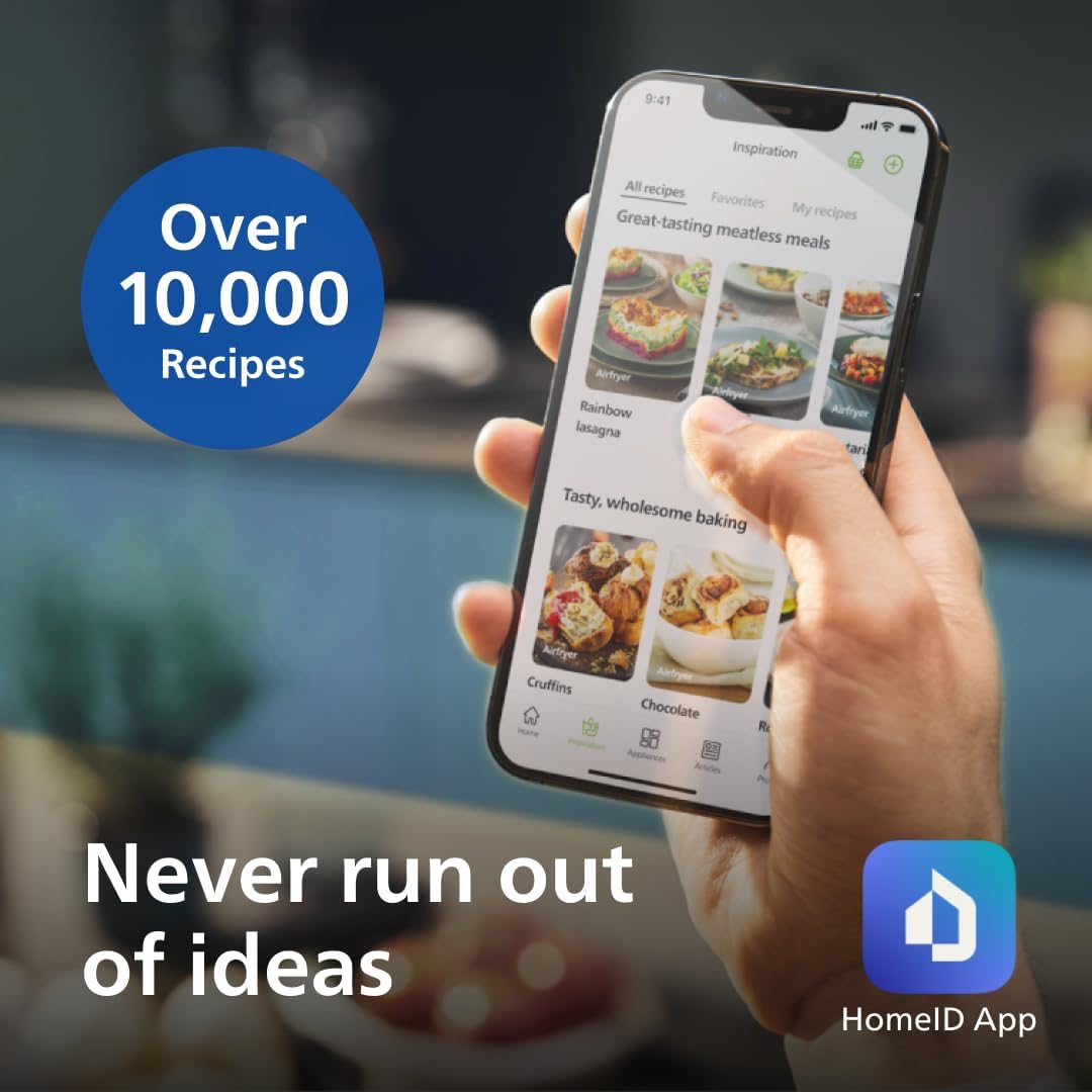 Philips Airfryer 2000 Series – 13 Ways to Cook, 6.2L Capacity, Compact Design with Cooking Window, RapidAir Technology, Fry with up to 90% Less Fat, Easy to Clean (NA230/00)