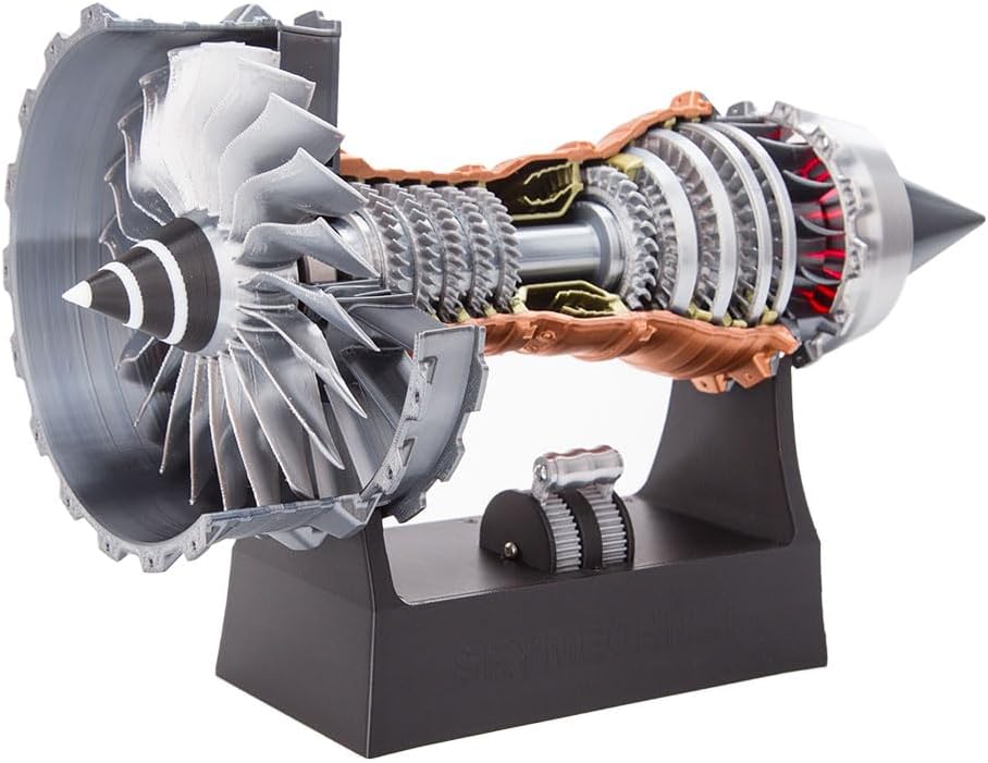 TR900 Turbofan Jet Engine Model-3D Printer Aircraft Engine Kit-1:20 Adjustable Speed Turbojet Engine Model-Mechanical Science Education Toy-Aviation Enthusiast Gift