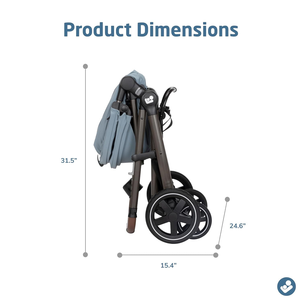 Maxi-Cosi Zelia™ Luxe 5-in-1 Modular - Baby Travel System Car Seat and Stroller, Infant Car Seat and Stroller Combo, Baby Car Seat and Stroller Combo in New Hope Grey