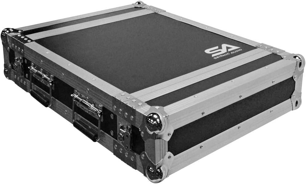 Seismic Audio - SATAC2U - Heavy Duty 2 Space ATA Rack Case - 2U Vertical PA DJ Amplifier Flight Case - Pro Audio DJ Rack