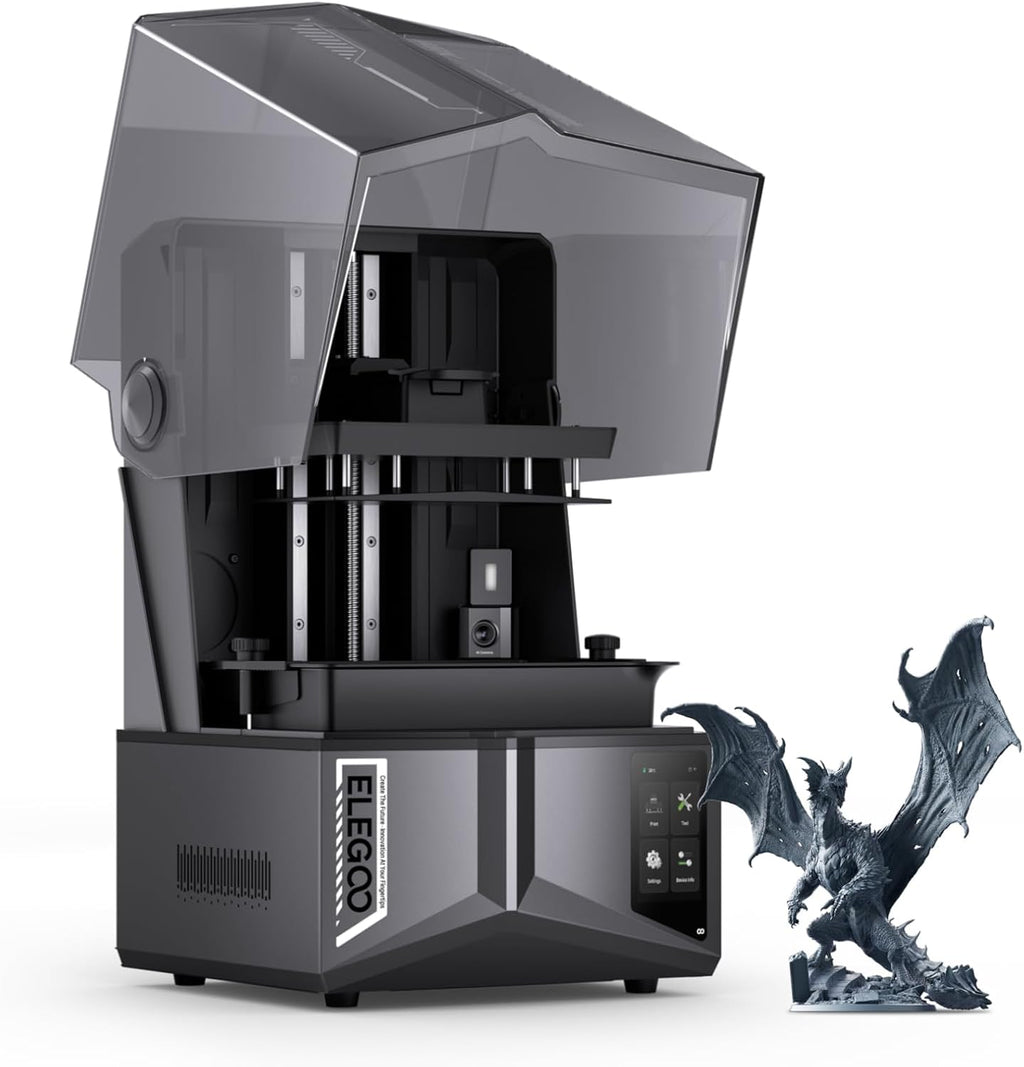 ELEGOO Saturn 4 Ultra 16K Resin 3D Printer with 10' 16K Mono LCD and Flip-up Lid, Smart Tank Heating at 30 °C, 150mm/h High Speed Printing, Large Printing Size of 8.33 × 4.66 × 8.66 Inches