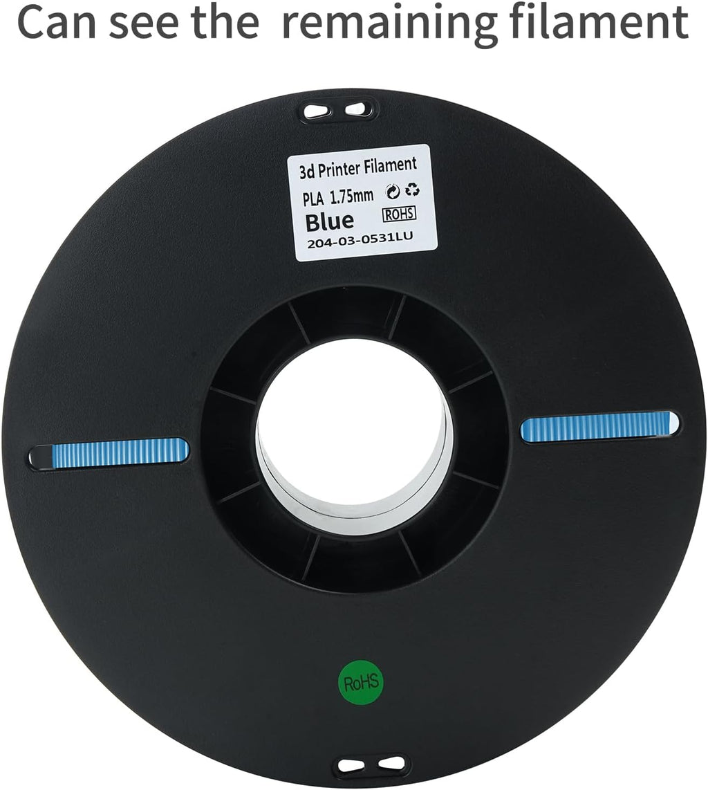 PLA 3D Printer Filament 1.75mm, 16KG Bulk Bundle (2KG Each of 8 Colors: Black, White, Gray, Orange, Red, Yellow, Blue, Green), +/- 0.02mm Accuracy, Tangle-Free, Wide FDM Compatibility