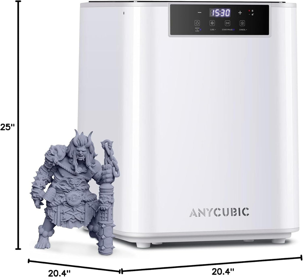 ANYCUBIC Wash and Cure Max 3 Station, Supersize 2 in 1 Wash and Cure Machine for Photon Mono M7 MAX Saturn Resin Printer with Dual-Mode Cleaning & Conserving IPA, Washing Size 305x165x300mm
