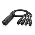Sound Tools CAT Tails FMX – 4 Channel 2 Male + 2 Female XLR to EtherCON Breakout Tails – Send/Return for Analog Audio Over CAT5e/6/7 – Neutrik Connectors – Aluminum Housing for Stage & Live Sound