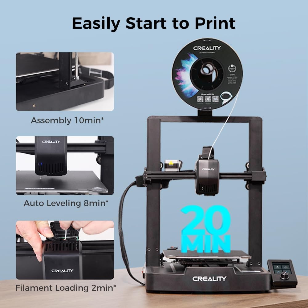 Creality Ender 3 V3 SE 3D Printer, 250mm/s Printing Speed DIY 3D Printers with CR Touch Auto Leveling, Sprite Direct Extruder Auto-Load Filament Dual Z-axis Y-axis, Printing Size 8.66x8.66x9.84 inch