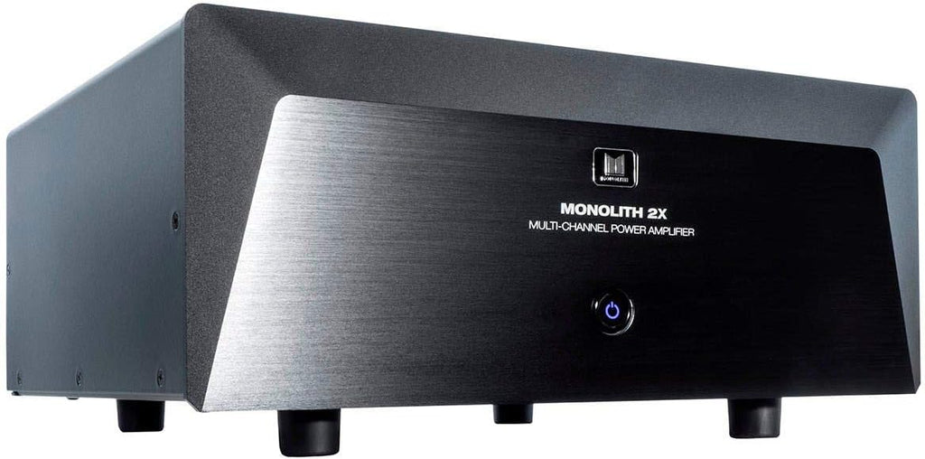 Monolith Two-Channel Stereo Power Amplifier - Black with 2x200 Watt Per Channel, XLR Inputs, for Home Theater & Studio