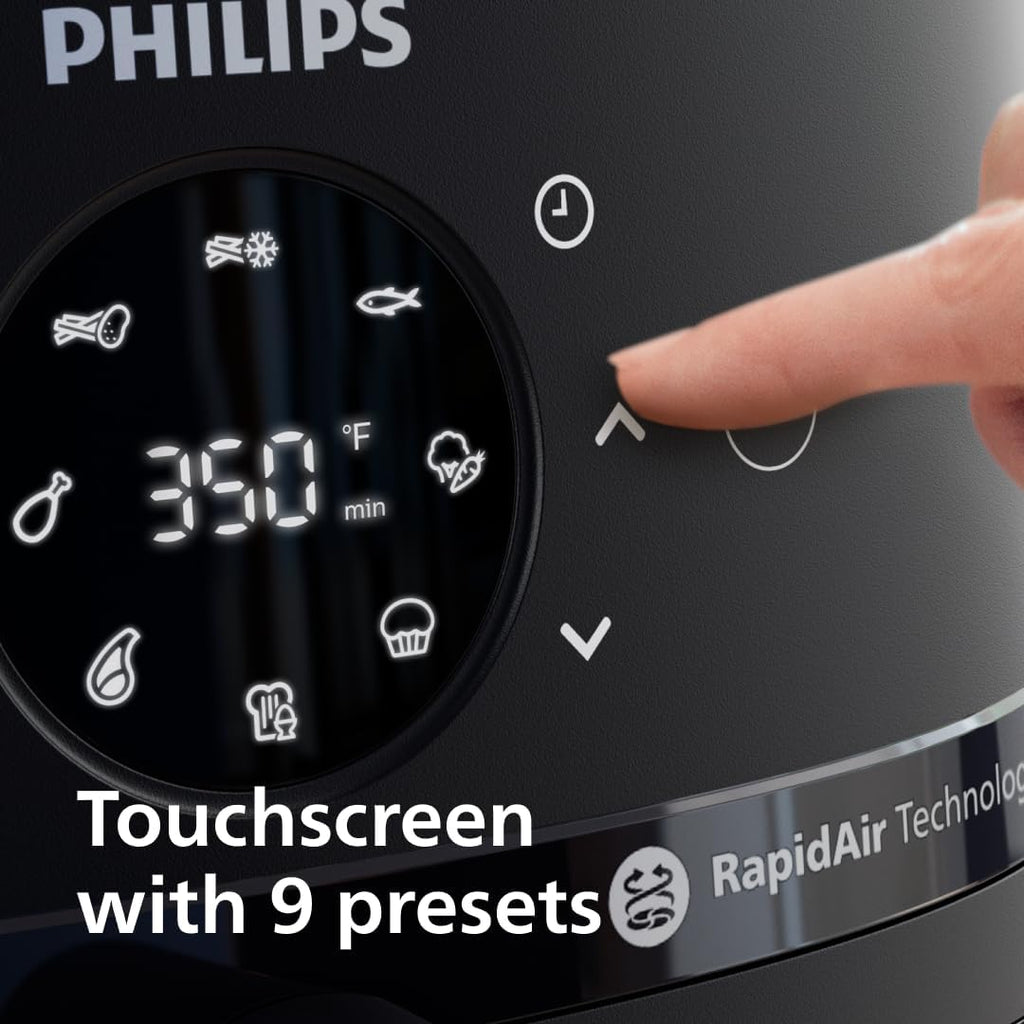 Philips Airfryer 2000 Series – 13 Ways to Cook, 6.2L Capacity, Compact Design with Cooking Window, RapidAir Technology, Fry with up to 90% Less Fat, Easy to Clean (NA230/00)