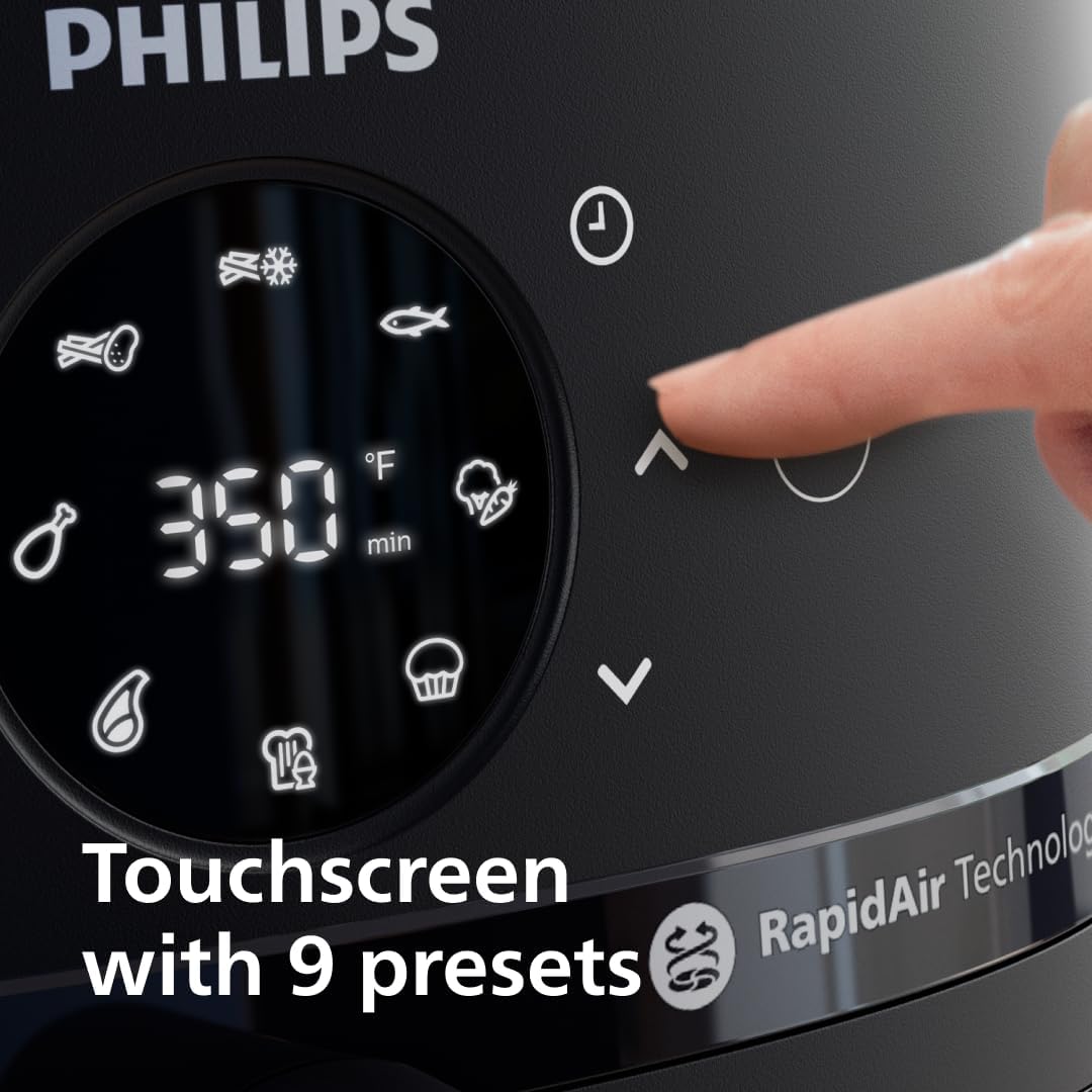 Philips Airfryer 2000 Series – 13 Ways to Cook, 6.2L Capacity, Compact Design with Cooking Window, RapidAir Technology, Fry with up to 90% Less Fat, Easy to Clean (NA230/00)