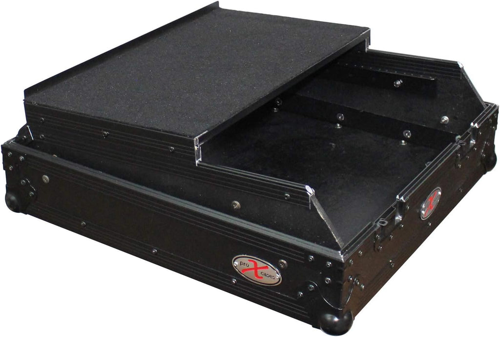 ProX 10U Top Mount 19' Slanted Black on Black Mixer Case - XS-19MIXLTBL