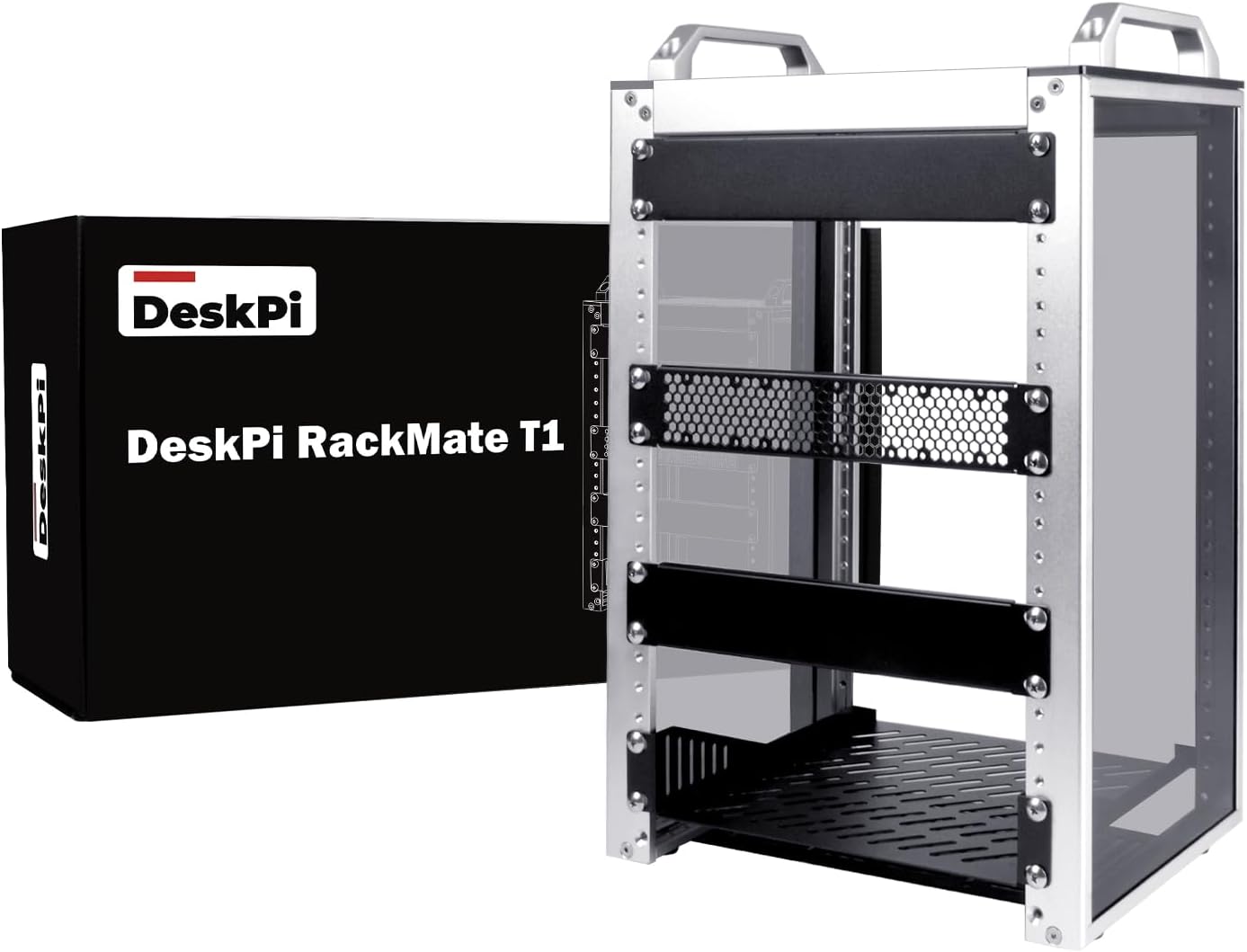 GeeekPi 8U Server Cabinet, 10 inch Server Rack for Network, Servers, Audio, and Video Equipment, DeskPi RackMate T1 Rackmount, 7.87 inch Depth
