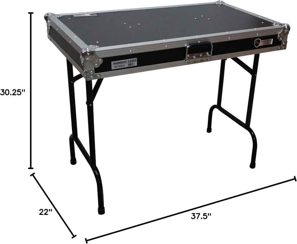 Harmony Audio HCTABLE Portable 36' Wide DJ Workstation Table 30' Height